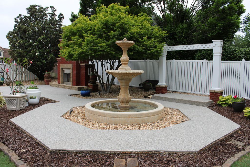 ACE Resin patio with fountain